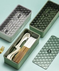 ប្រអប់ជ័រស្វិត ភ្លឺ ថ្លាសម្រាប់ដាក់ស្លាបព្រា និងសម ចង្កឹះ